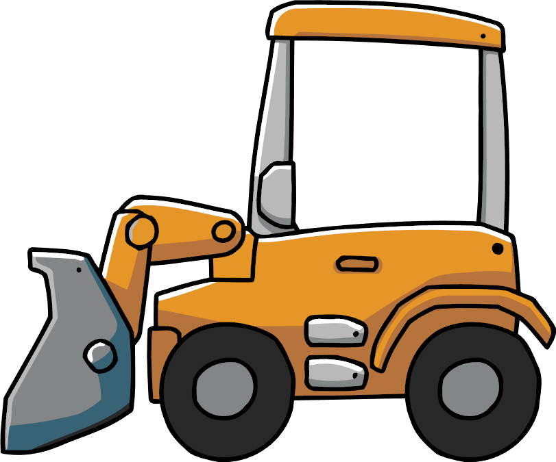 Cartoon Bulldozer Illustration PNG