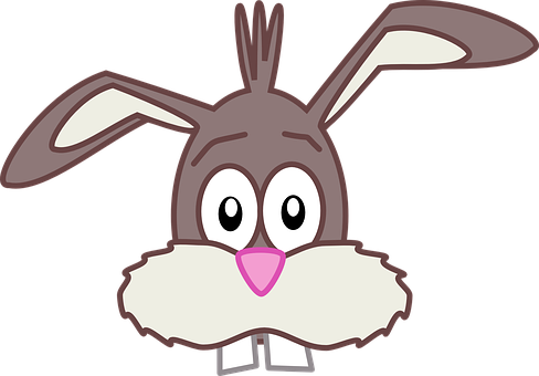 Cartoon Bunny Chewing Carrot PNG
