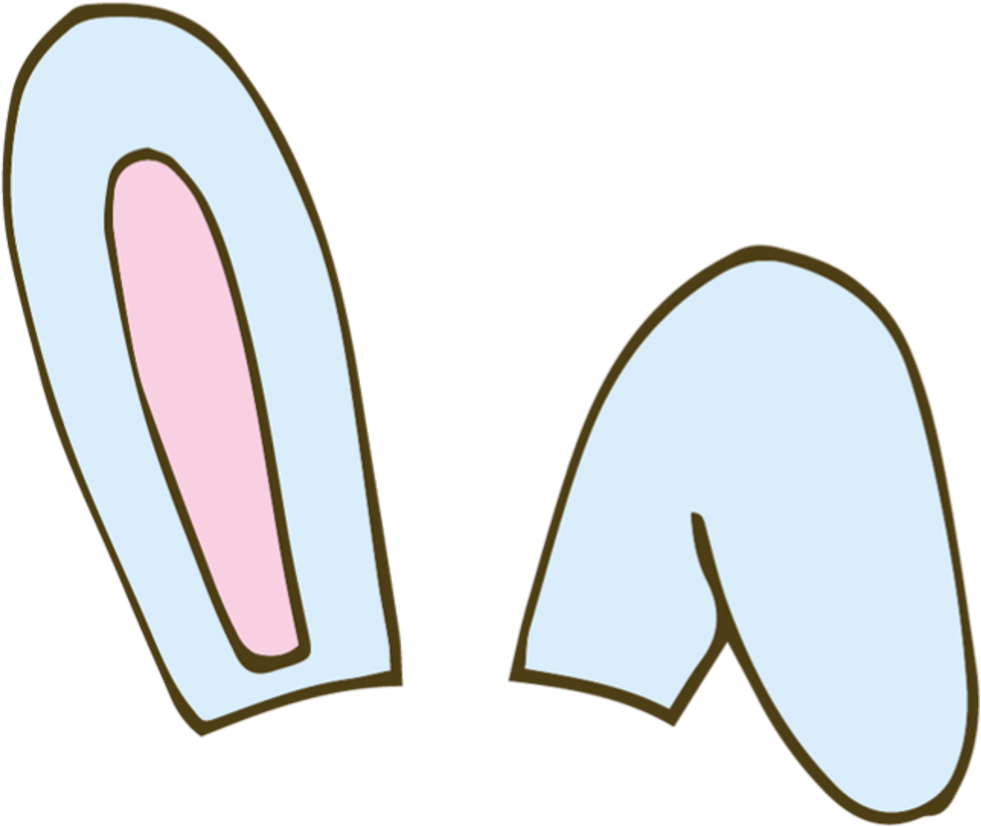 Cartoon Bunny Ears Clipart PNG