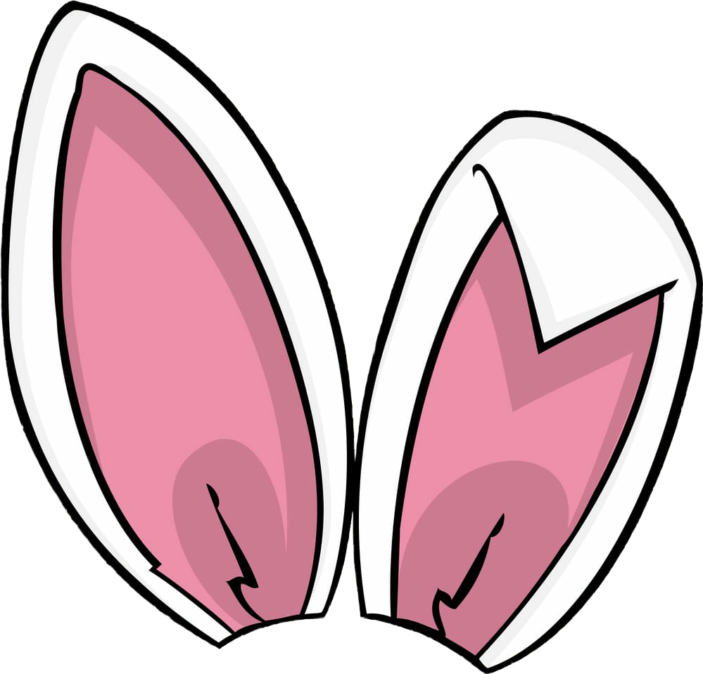 Cartoon Bunny Ears Clipart.png PNG