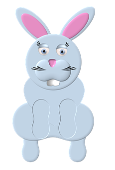 Cartoon Bunny Graphic PNG