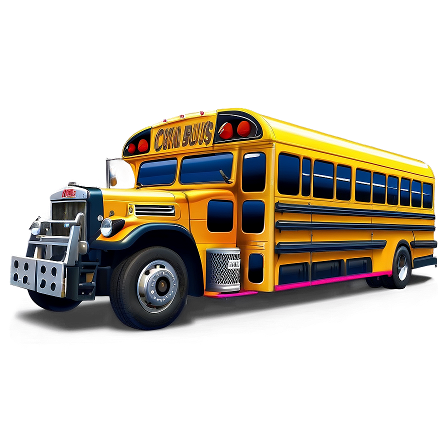 Cartoon Bus And Driver Png Cdi PNG