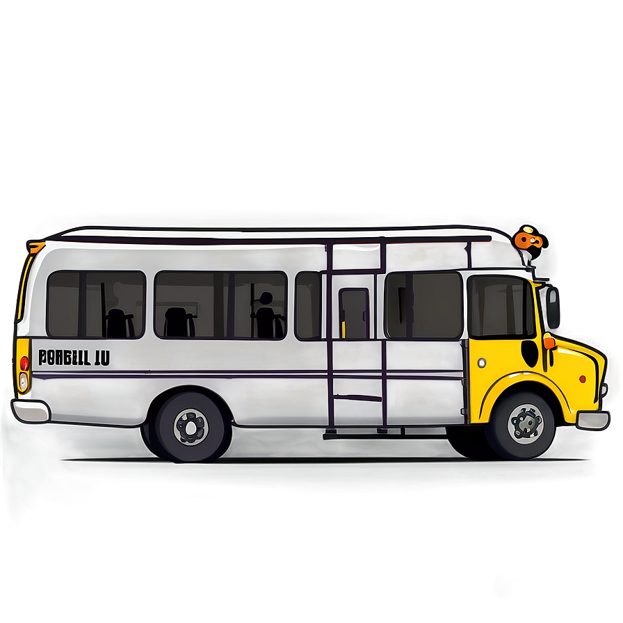 Cartoon Bus And Driver Png Twt PNG