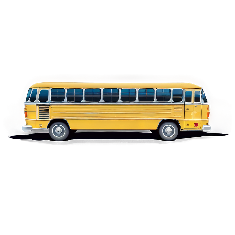 Cartoon Bus At Sunset Png Pmn PNG
