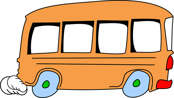 Cartoon Bus Side View PNG