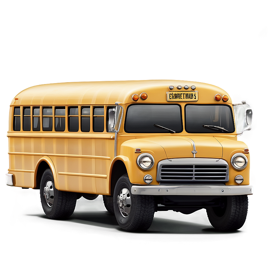 Cartoon Bus With Lights Png 6 PNG