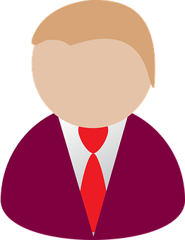 Cartoon Businessman Icon PNG