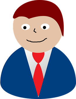 Cartoon Businessman Portrait PNG