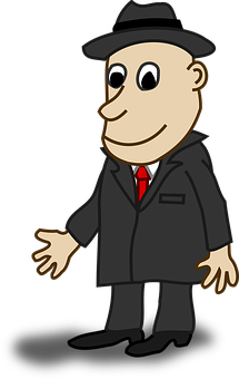 Cartoon Businessmanin Suit PNG