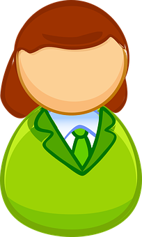 Cartoon Businesswoman Icon PNG