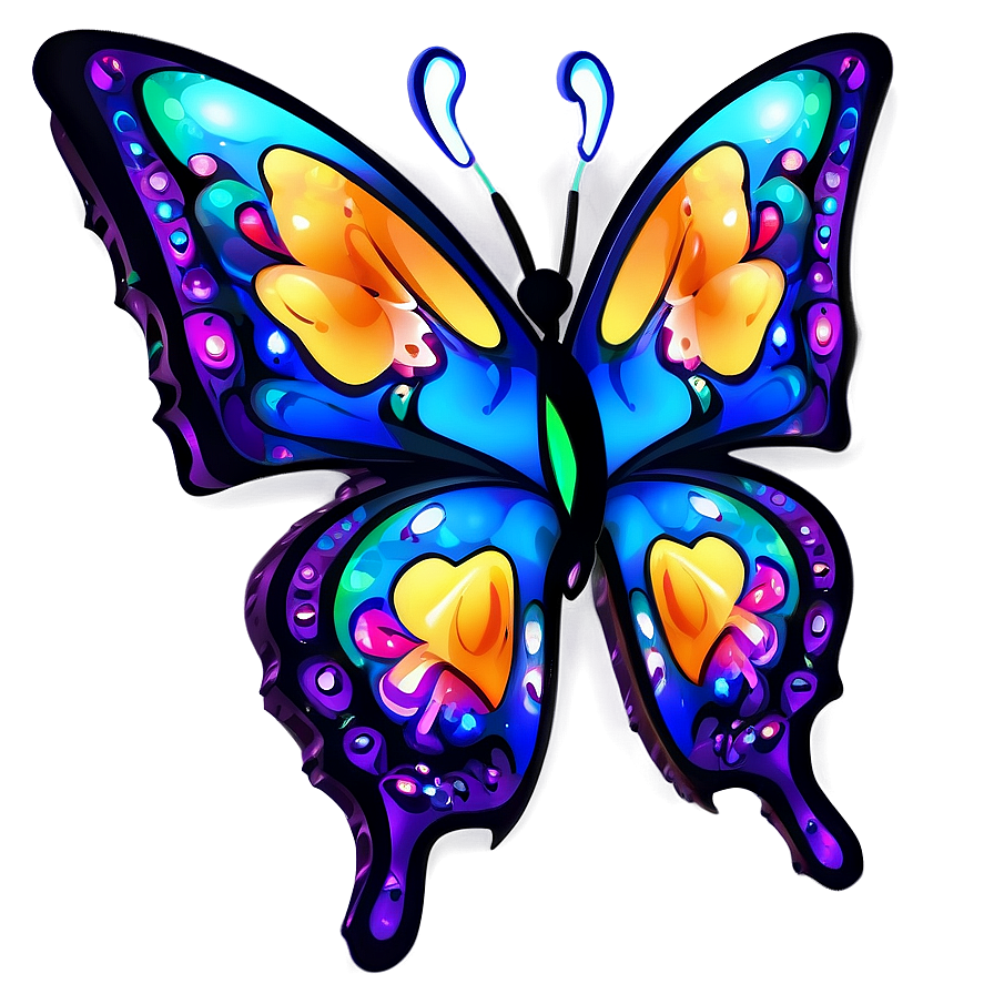 Cartoon Butterfly Clipart Png 04292024 PNG