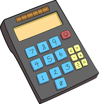 Cartoon Calculator Illustration PNG