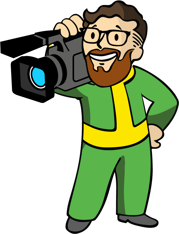 Cartoon Cameraman Vector PNG