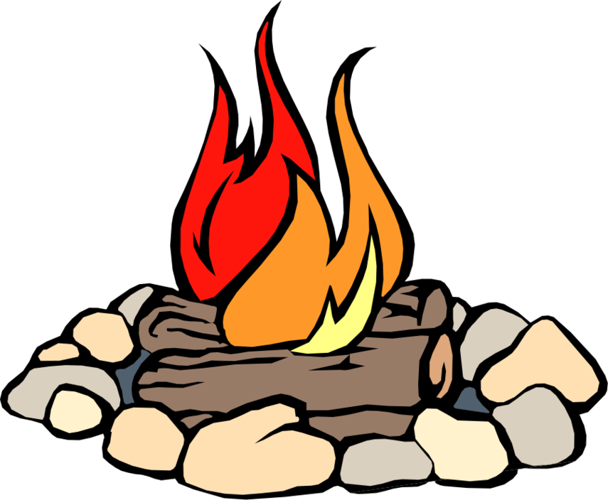 Cartoon Campfire Flames PNG