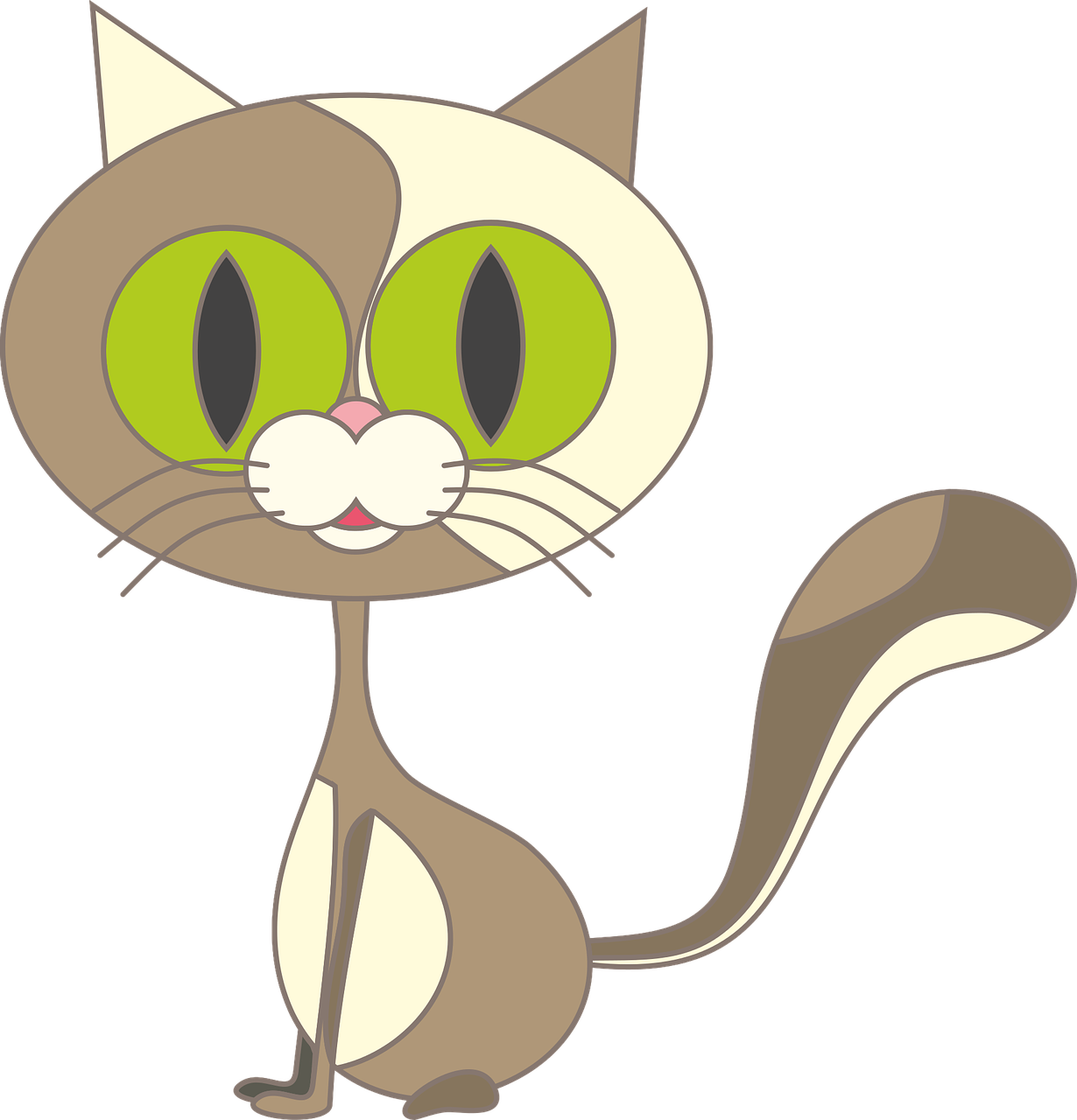 Cartoon Cat Illustration PNG