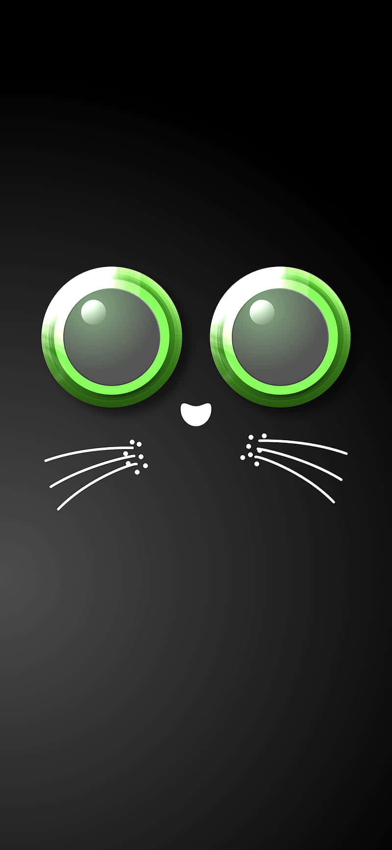 Gatode Dibujos Animados Con Ojos Circulares De Miedo. Fondo de pantalla