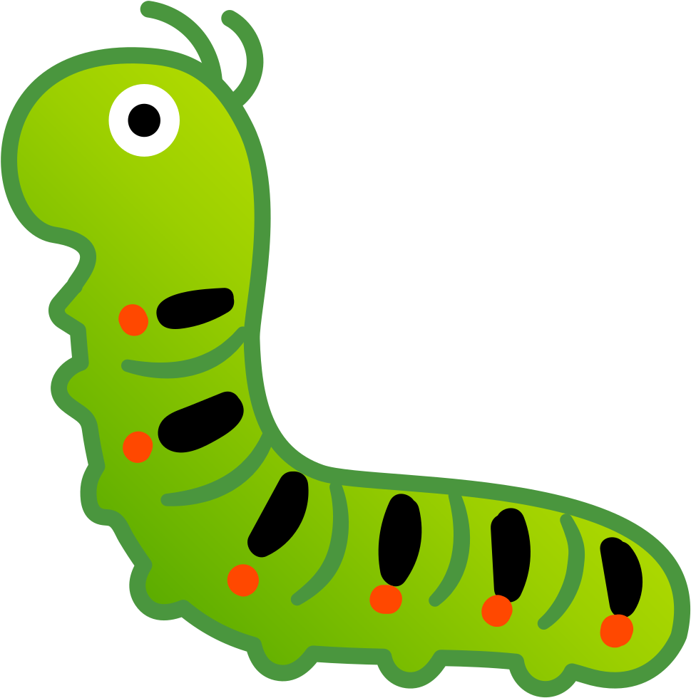 Cartoon Caterpillar Green PNG