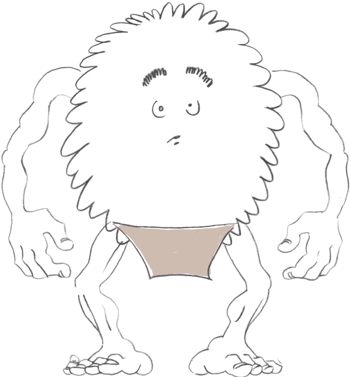 Cartoon Caveman Illustration PNG