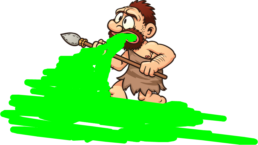 Cartoon Caveman With Spear PNG