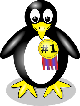 Cartoon Champion Penguin PNG