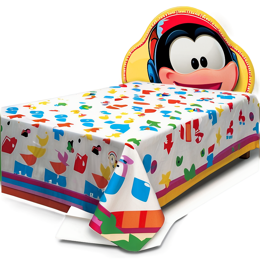 Cartoon Character Bed Sheet Png 06242024 PNG