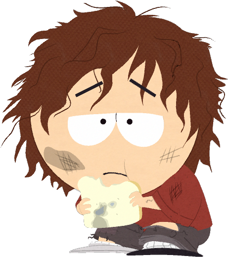Cartoon Character Eating Sandwich PNG