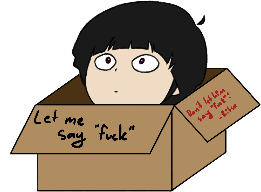 Cartoon Character In Cardboard Box PNG