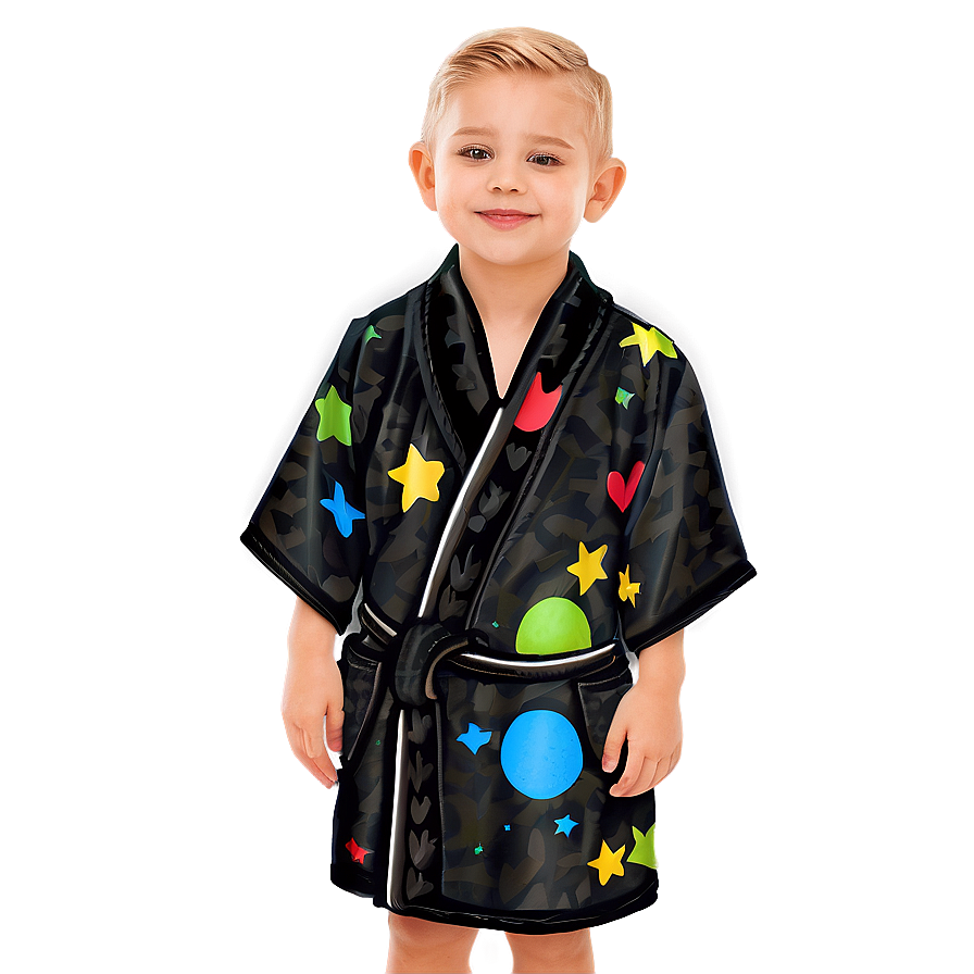 Cartoon Character Kids' Robe Png Vti40 PNG