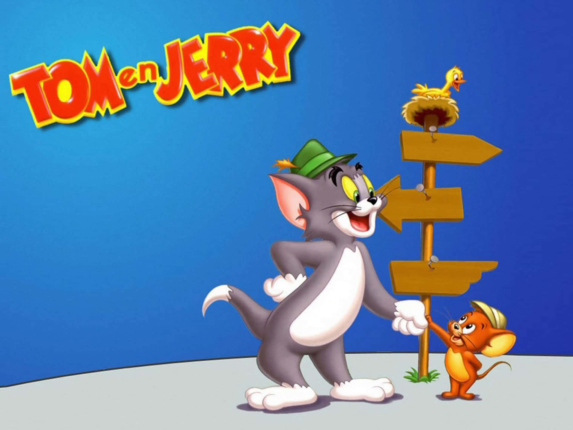 Posterimmagine Del Personaggio Di Tom E Jerry Del Cartone Animato.