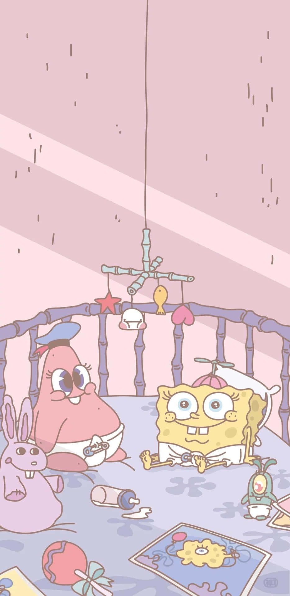 SpongeBob og Patrick tegnefilm figur billede tapet