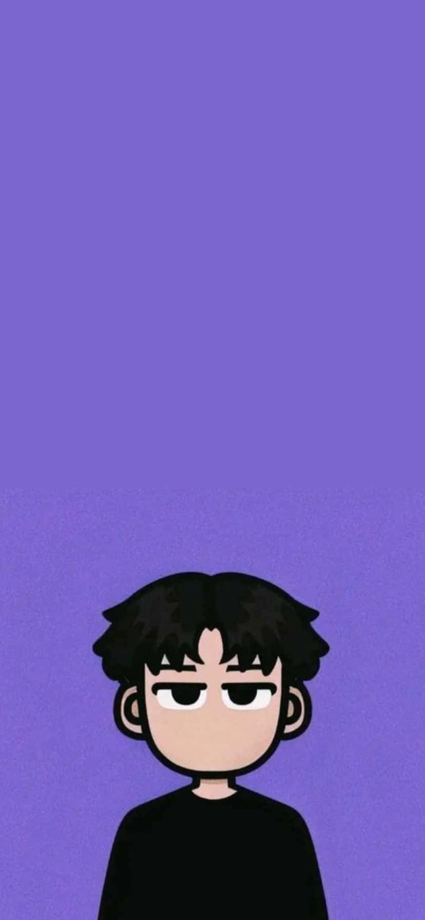 Cartoon Character Purple Background Wallpaper
