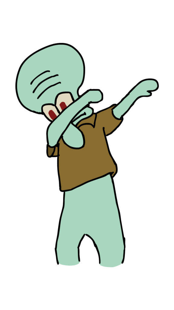 Personagemde Desenho Animado Squidward Fazendo A Pose Do Dab. Papel de Parede