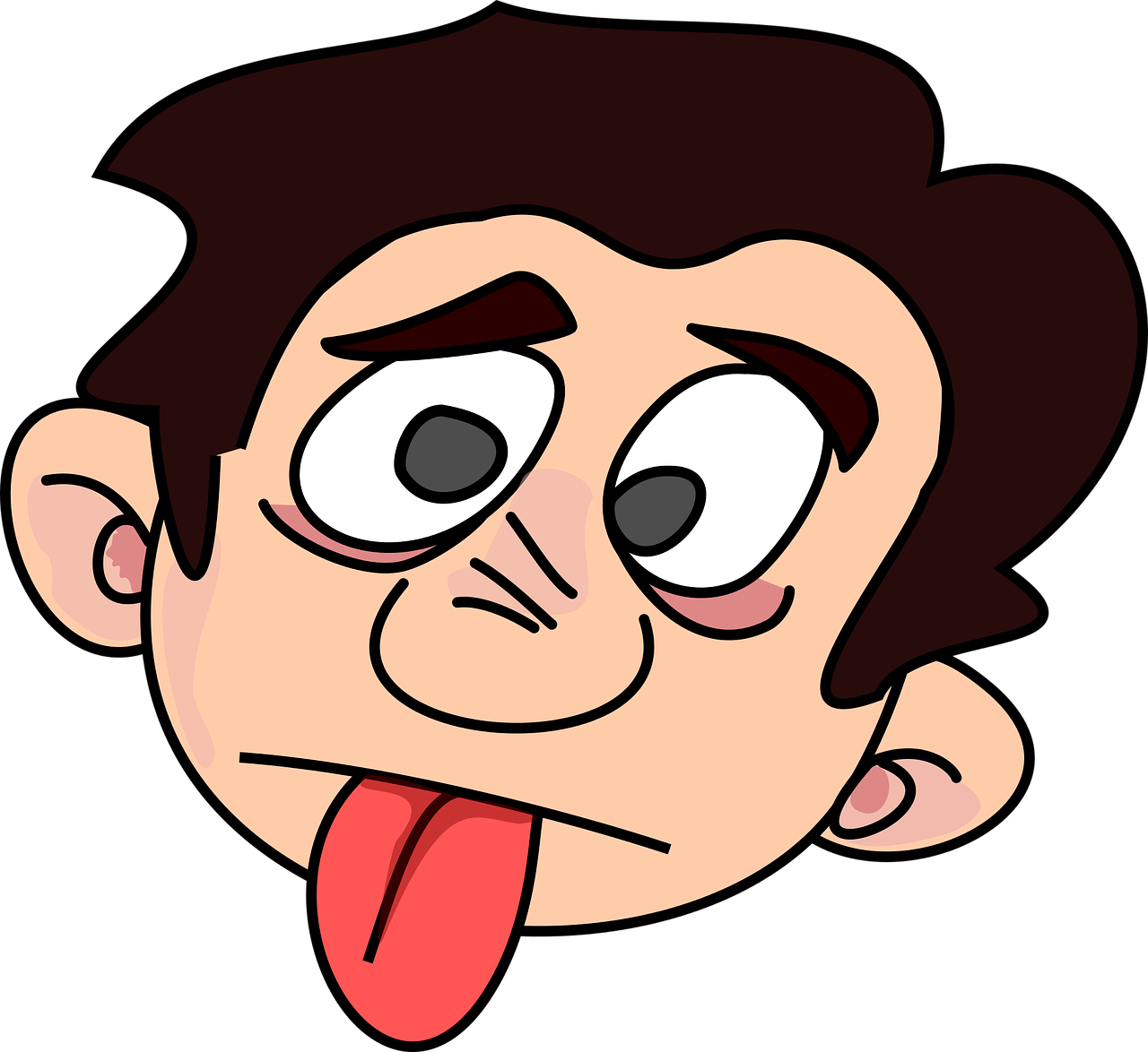 Cartoon Character Sticking Out Tongue PNG
