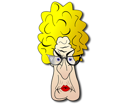Cartoon Character Yellow Hair Glasses PNG
