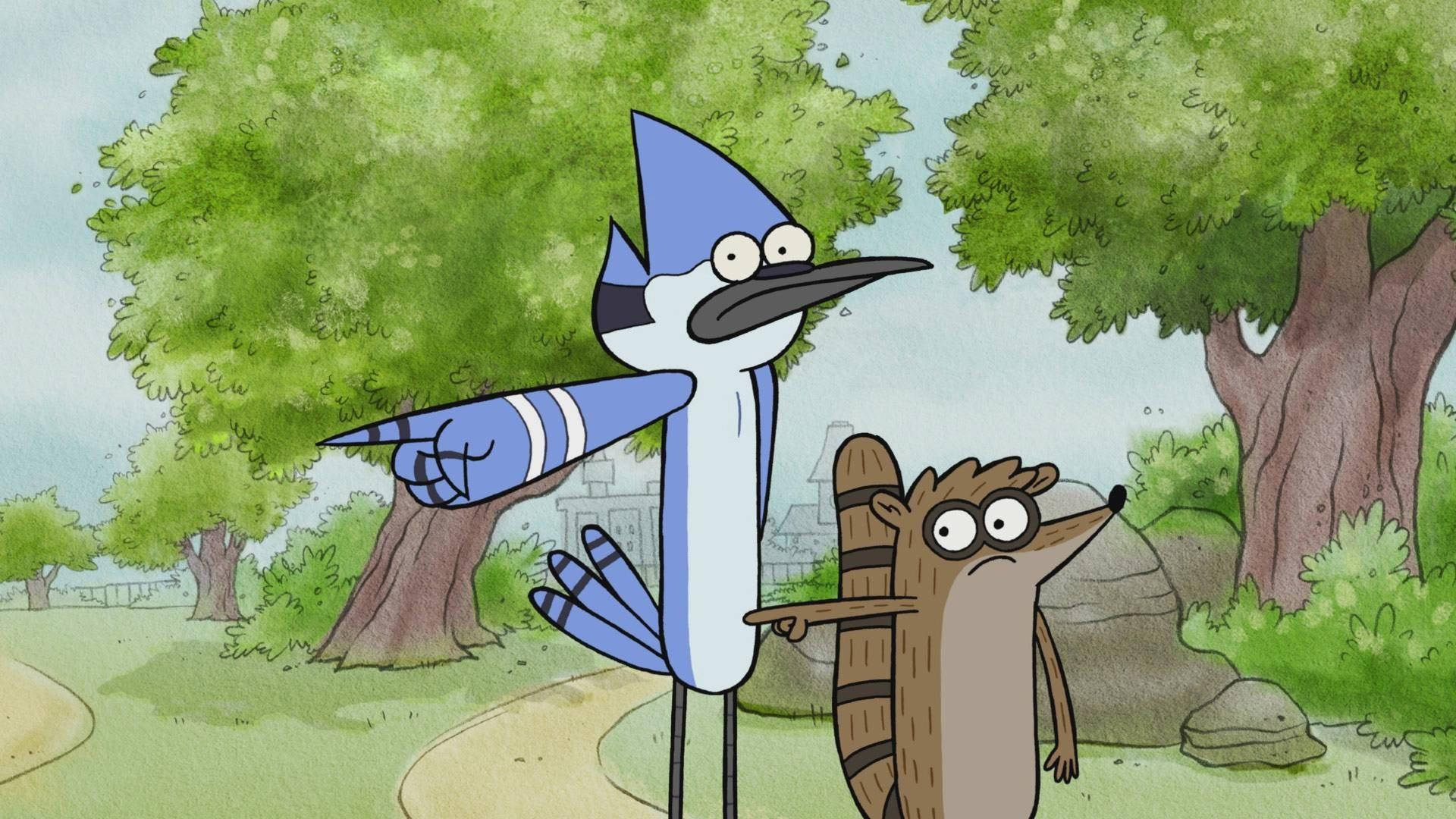 Cartoon Characters Mordecai And Rigby Wallpaper