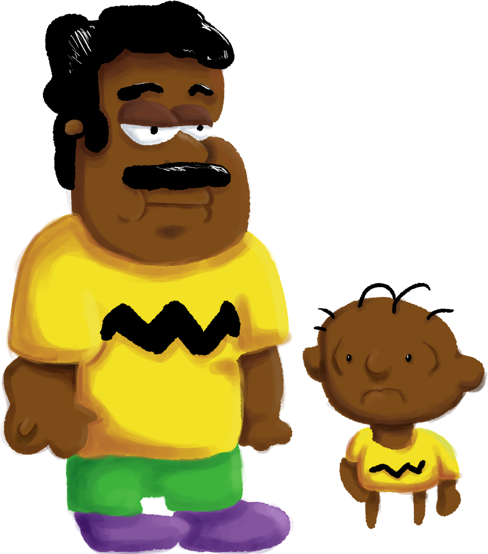 Cartoon Characters Yellow Shirts PNG