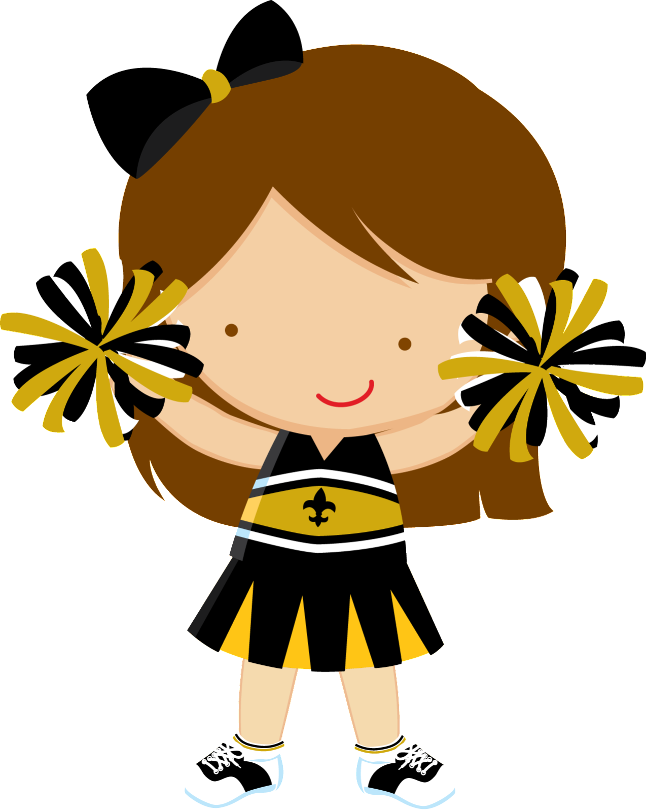 Cartoon Cheerleader Clipart PNG