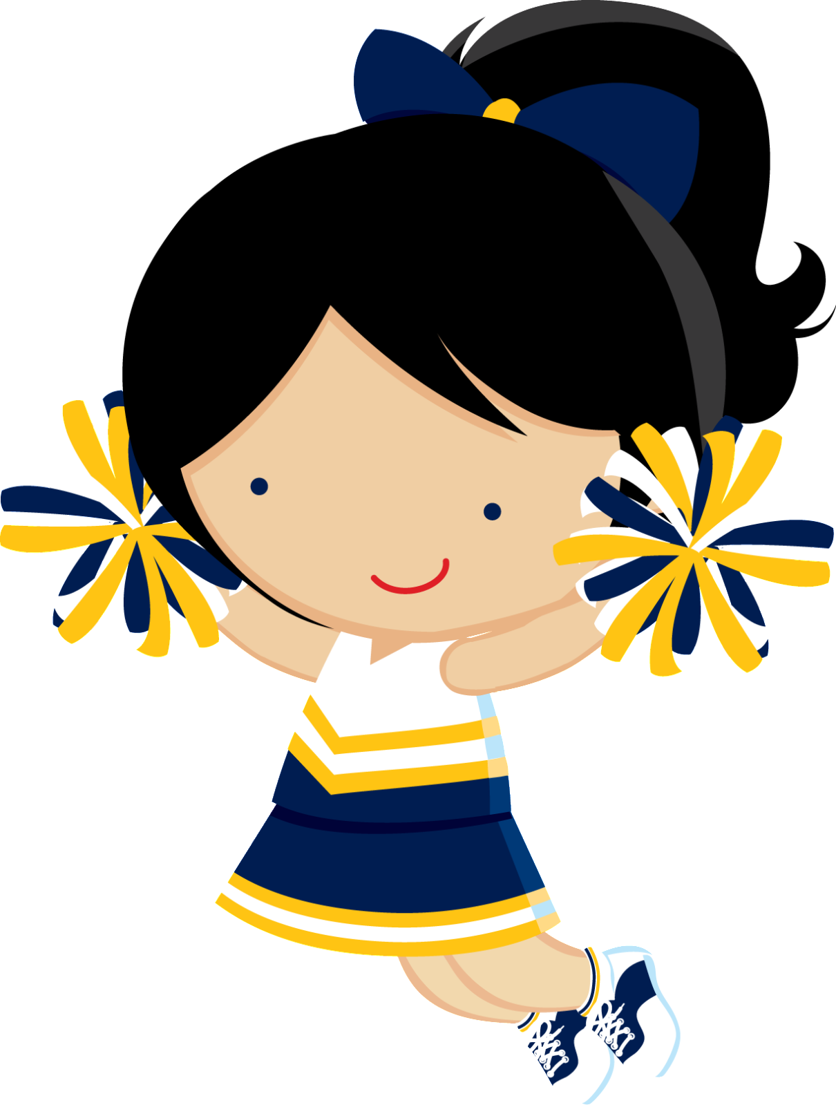 Cartoon Cheerleader Pose PNG