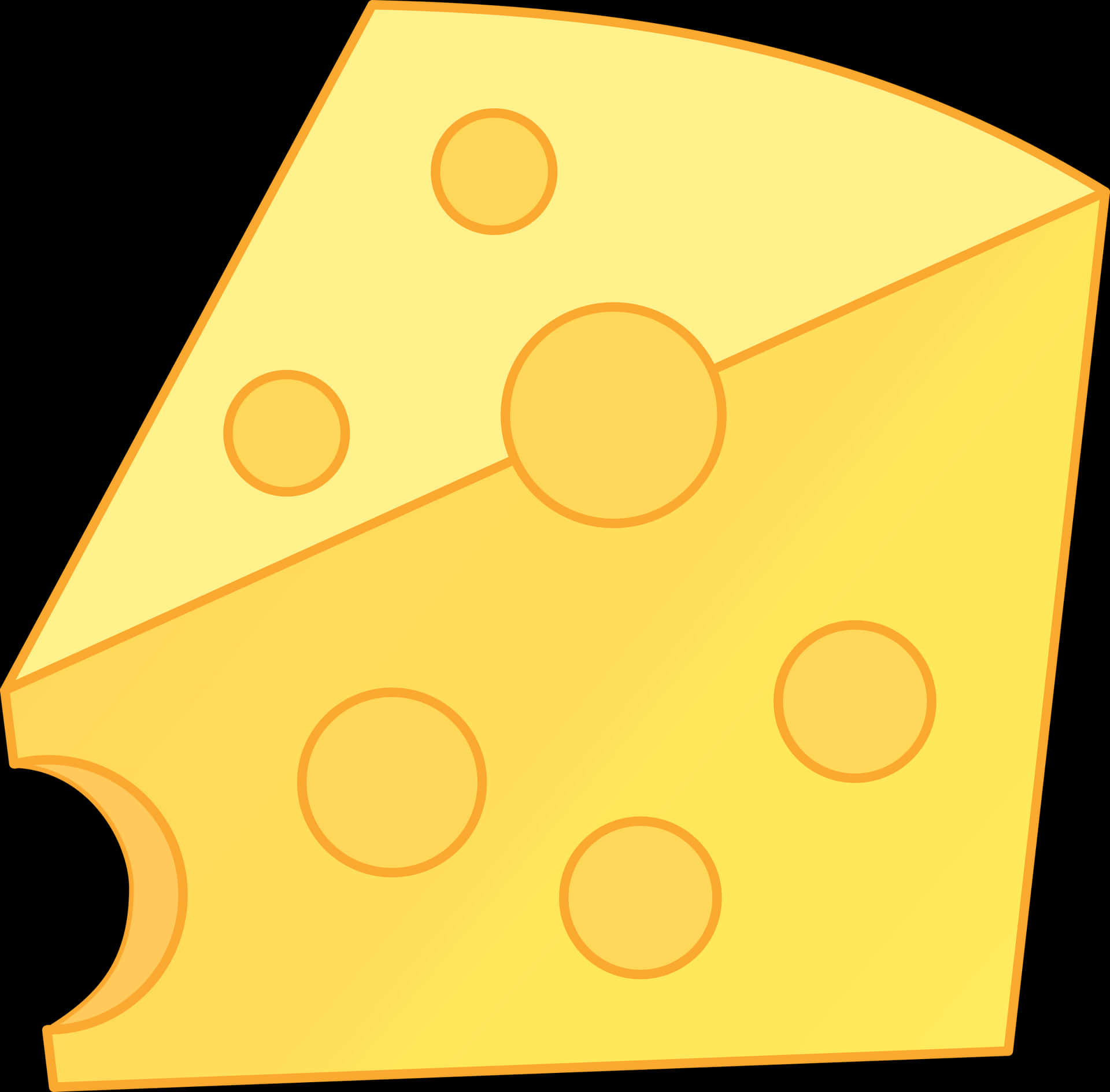 Cartoon Cheese Wedge PNG