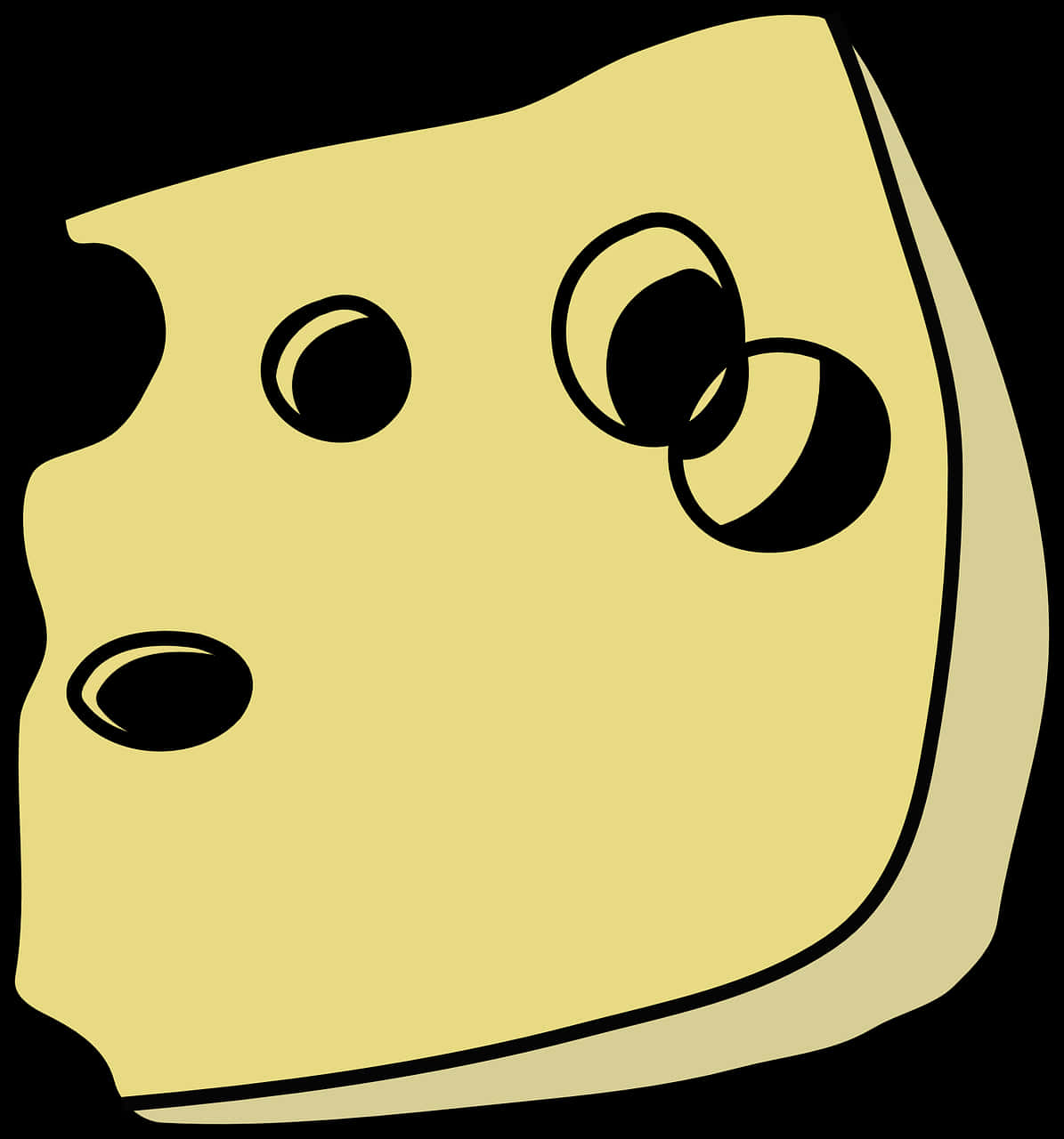 Cartoon Cheese Wedge Graphic PNG