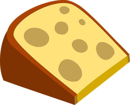 Cartoon Cheese Wedge Illustration PNG