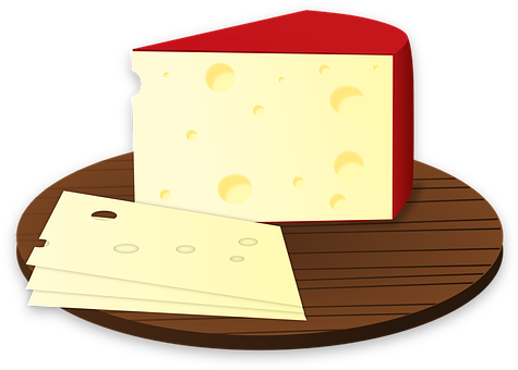 Cartoon Cheese Wedgeon Board PNG