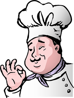 Cartoon Chef Giving Perfect Gesture PNG