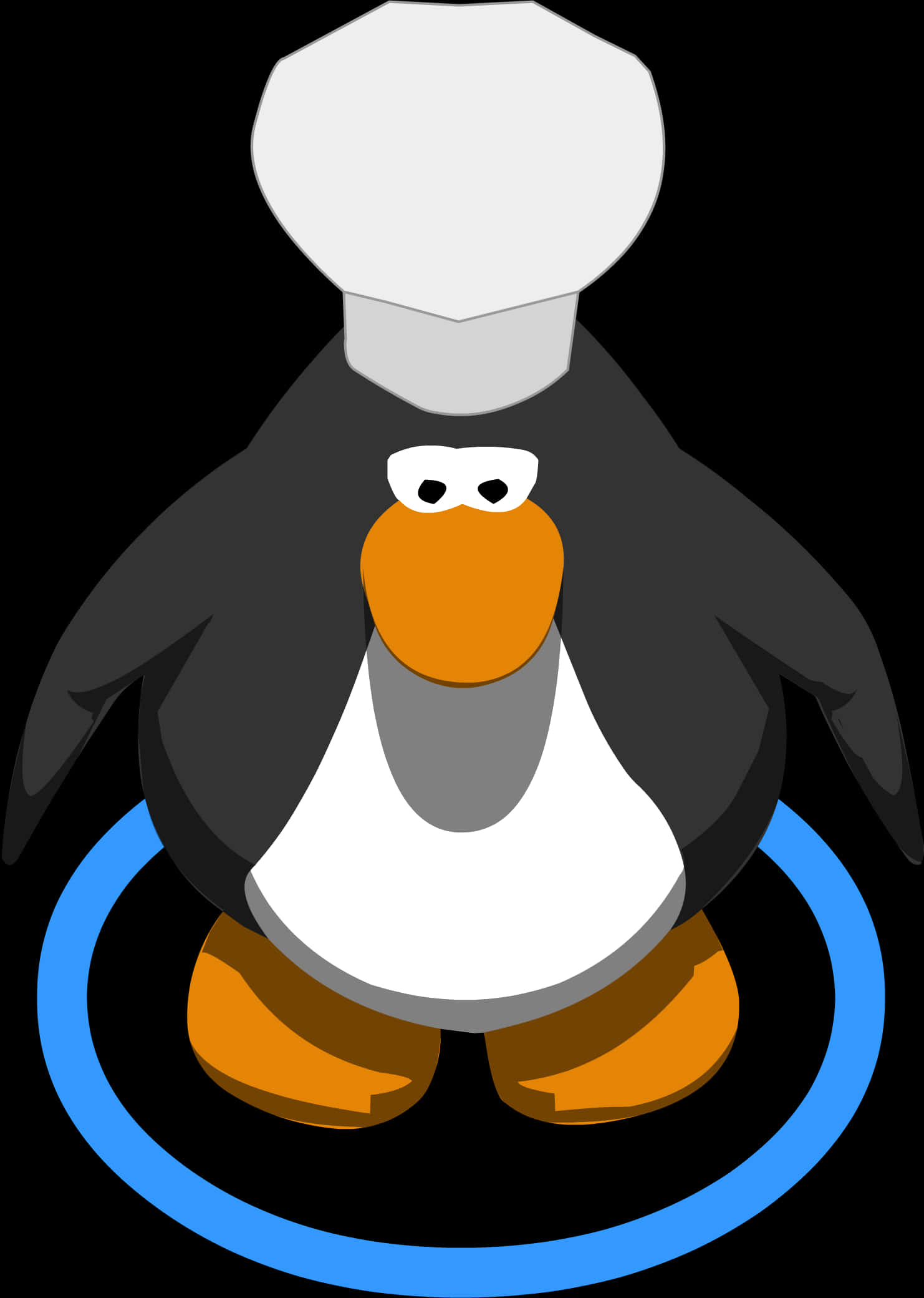 Cartoon Chef Penguinwith Hat PNG