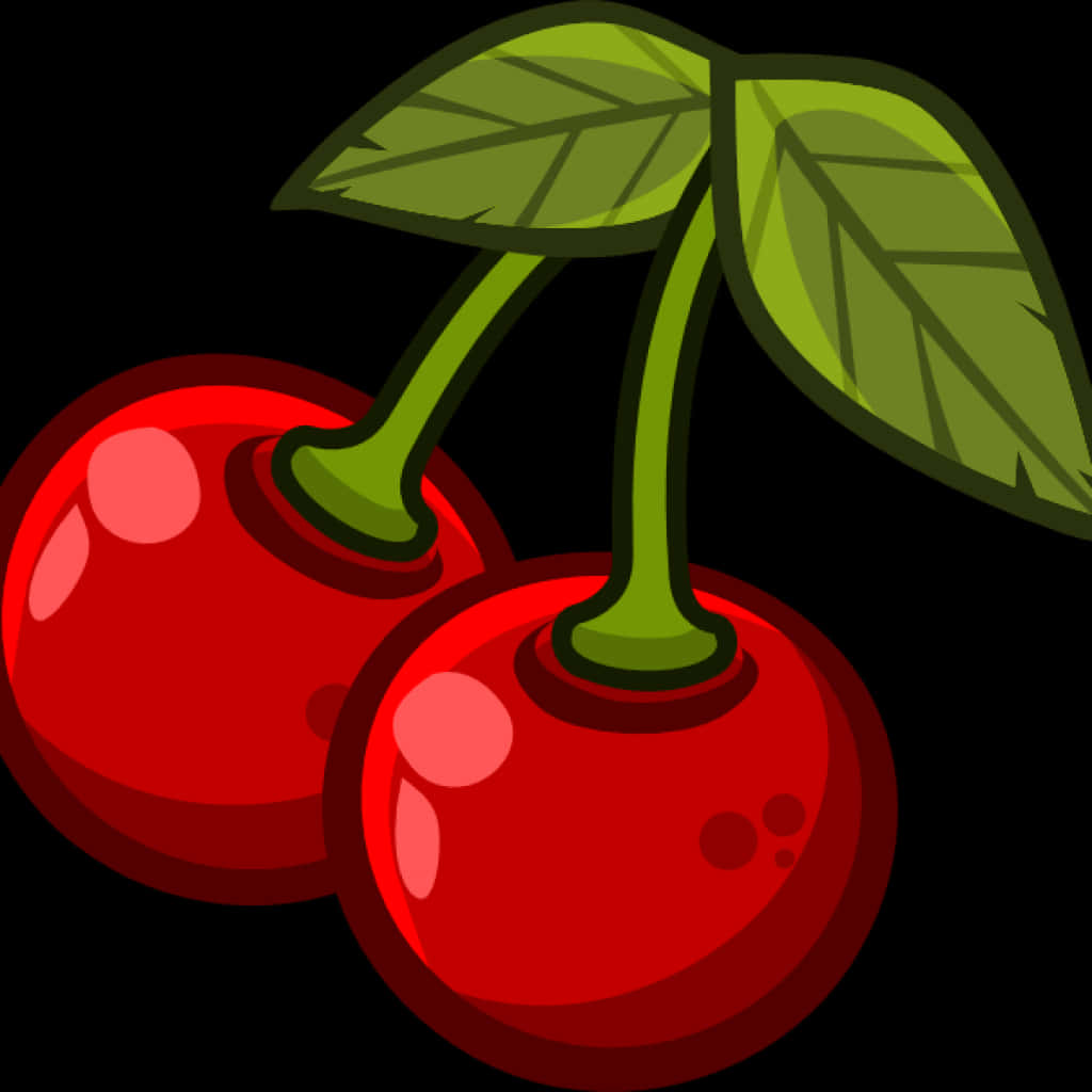 Cartoon Cherries Illustration PNG