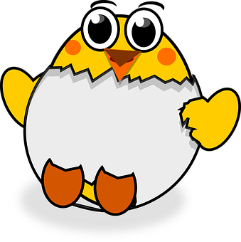 Cartoon Chick Hatching PNG