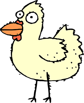 Cartoon Chicken Sketch PNG