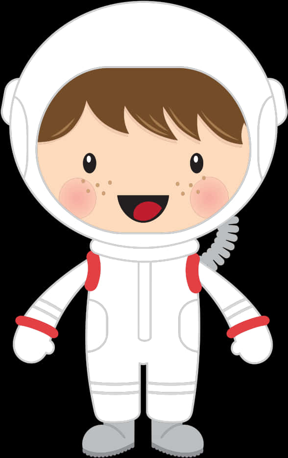 Cartoon Child Astronaut Illustration PNG