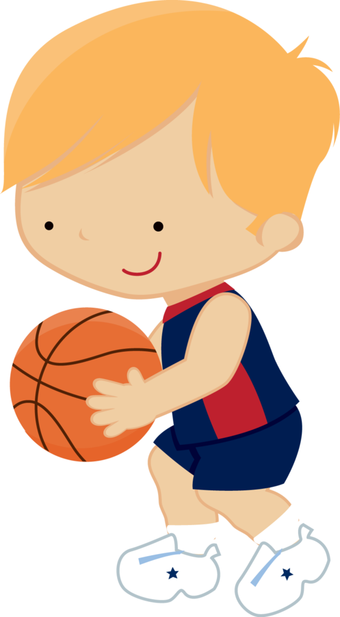 Cartoon Child Basketball Player Clipart PNG