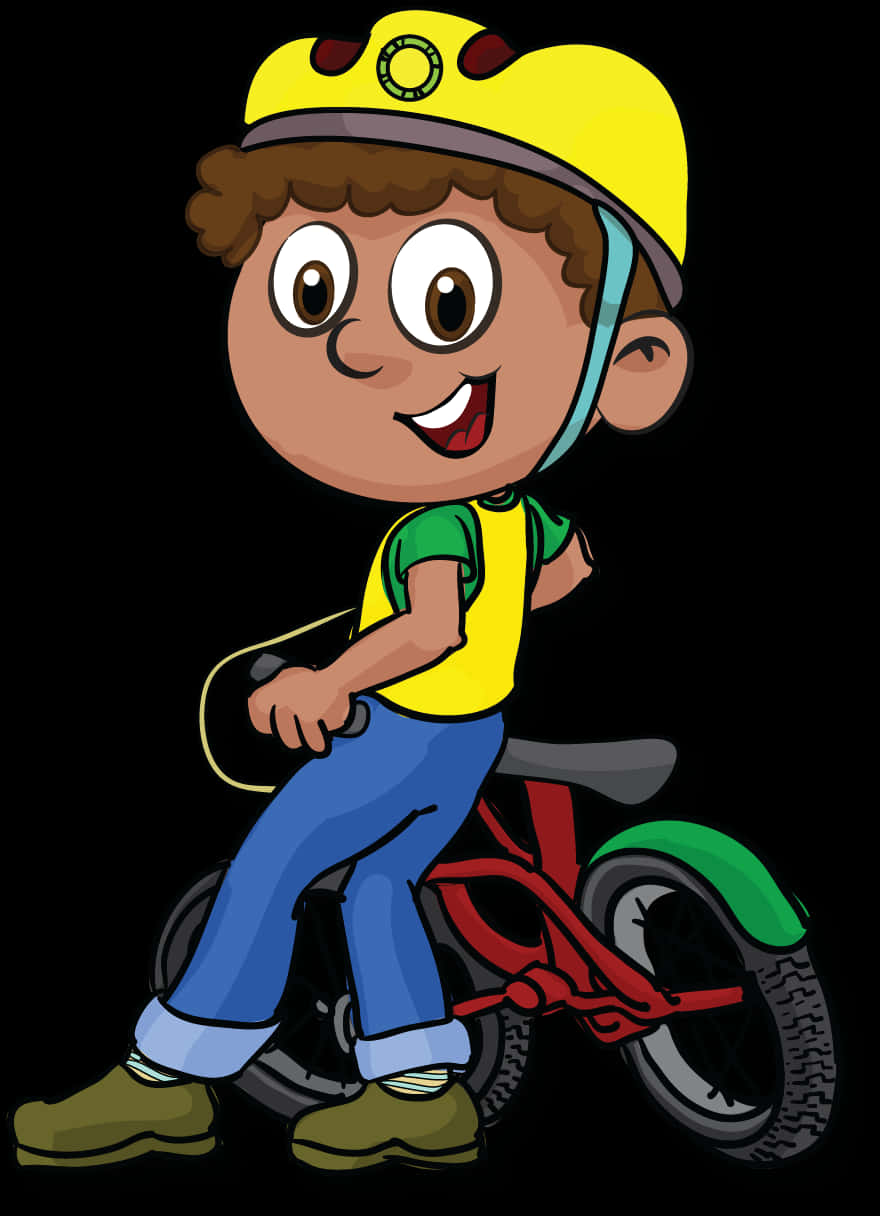 Cartoon Child Biking Safety Helmet PNG